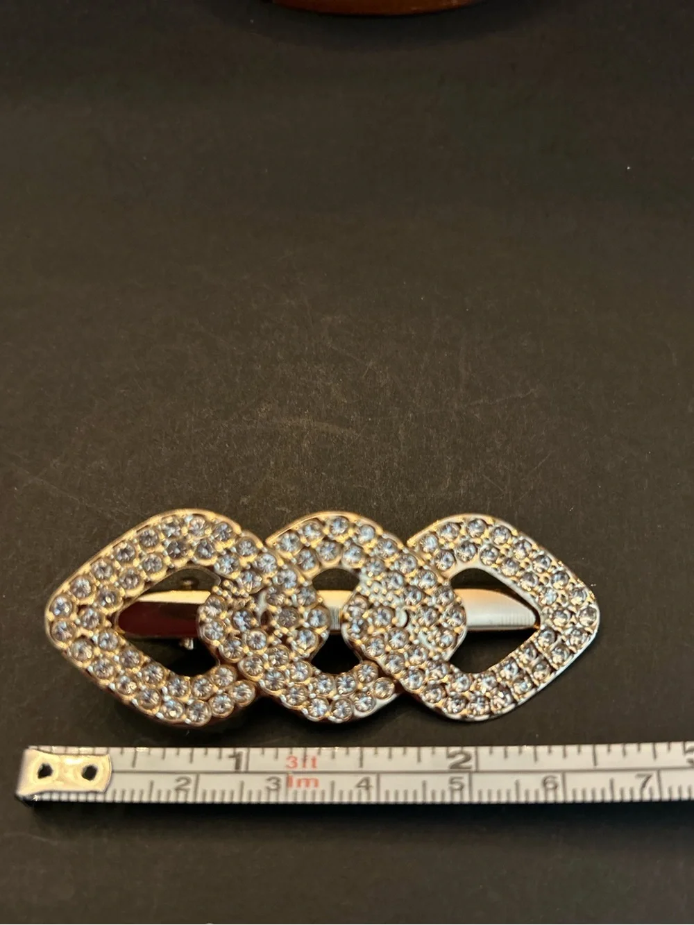 Mint Golden Rhinestone Chain-Link Hair Clips - Set of Two - NWT